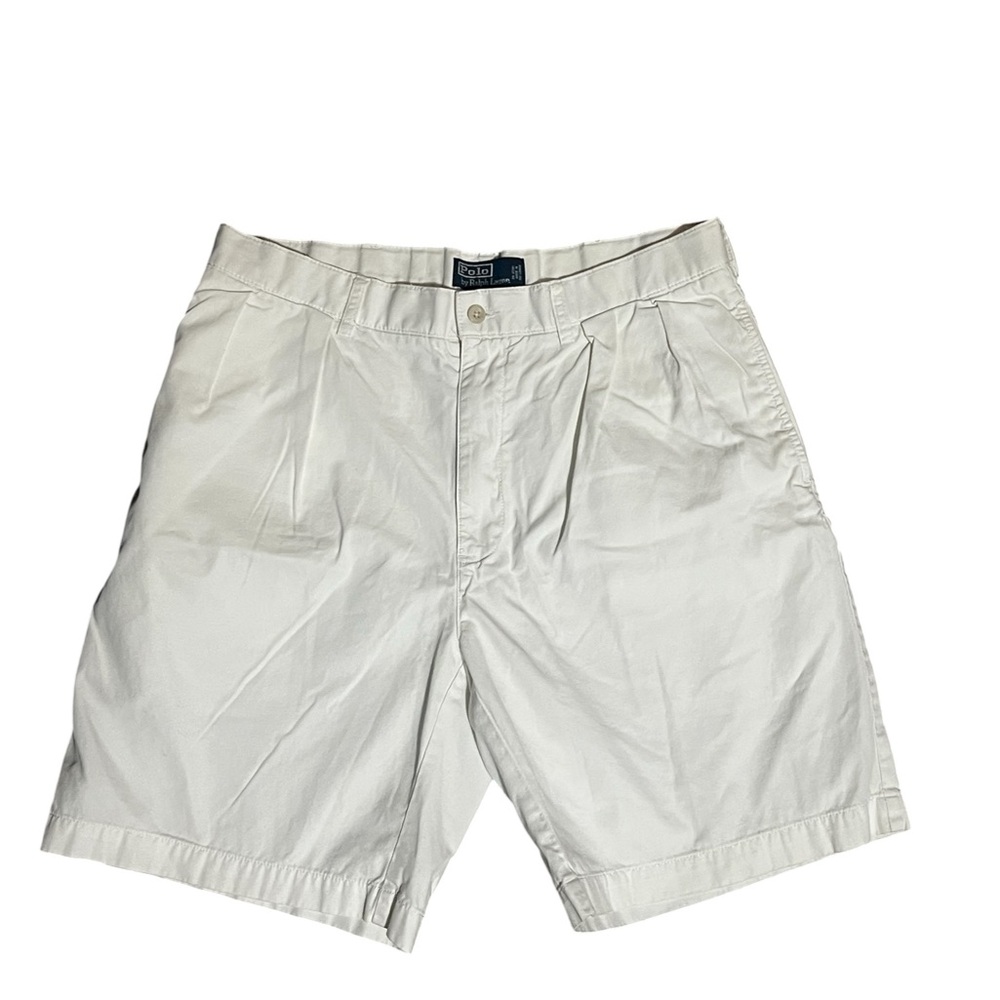 Men’s Polo Ralph Lauren 100% Cotton White Shorts – Size 34 ☀️
